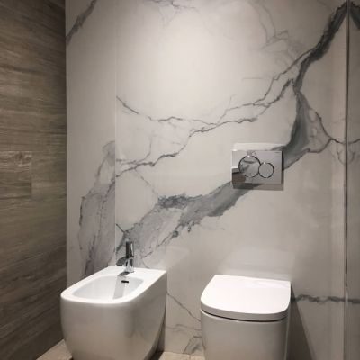 Rivestimento A Casellario Marmo Bianco Statuario