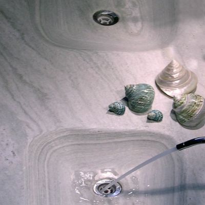 Top Bagno In Beola Bianca Levigata