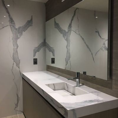 Top Bagno In Marmo Bianco Statuario