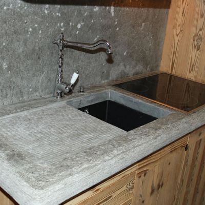 Top Cucina Beola Grigio Antico Fiammato