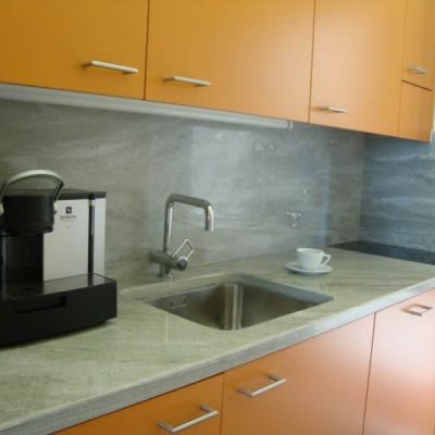 Top Cucina Beola Verde Lucida